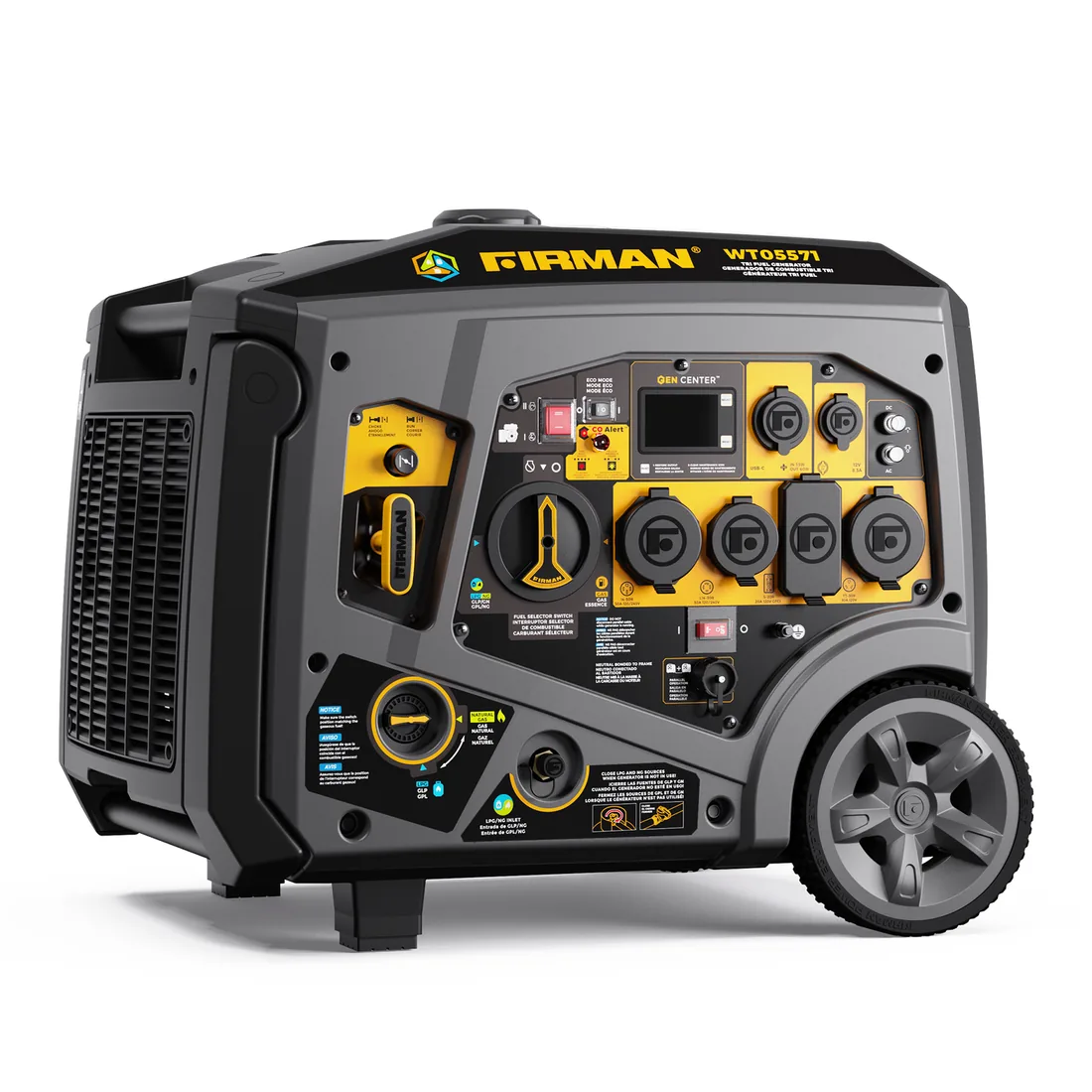 FIRMAN Tri Fuel Inverter Portable Generator 6850W Electric Start With CO Alert (WT05571)